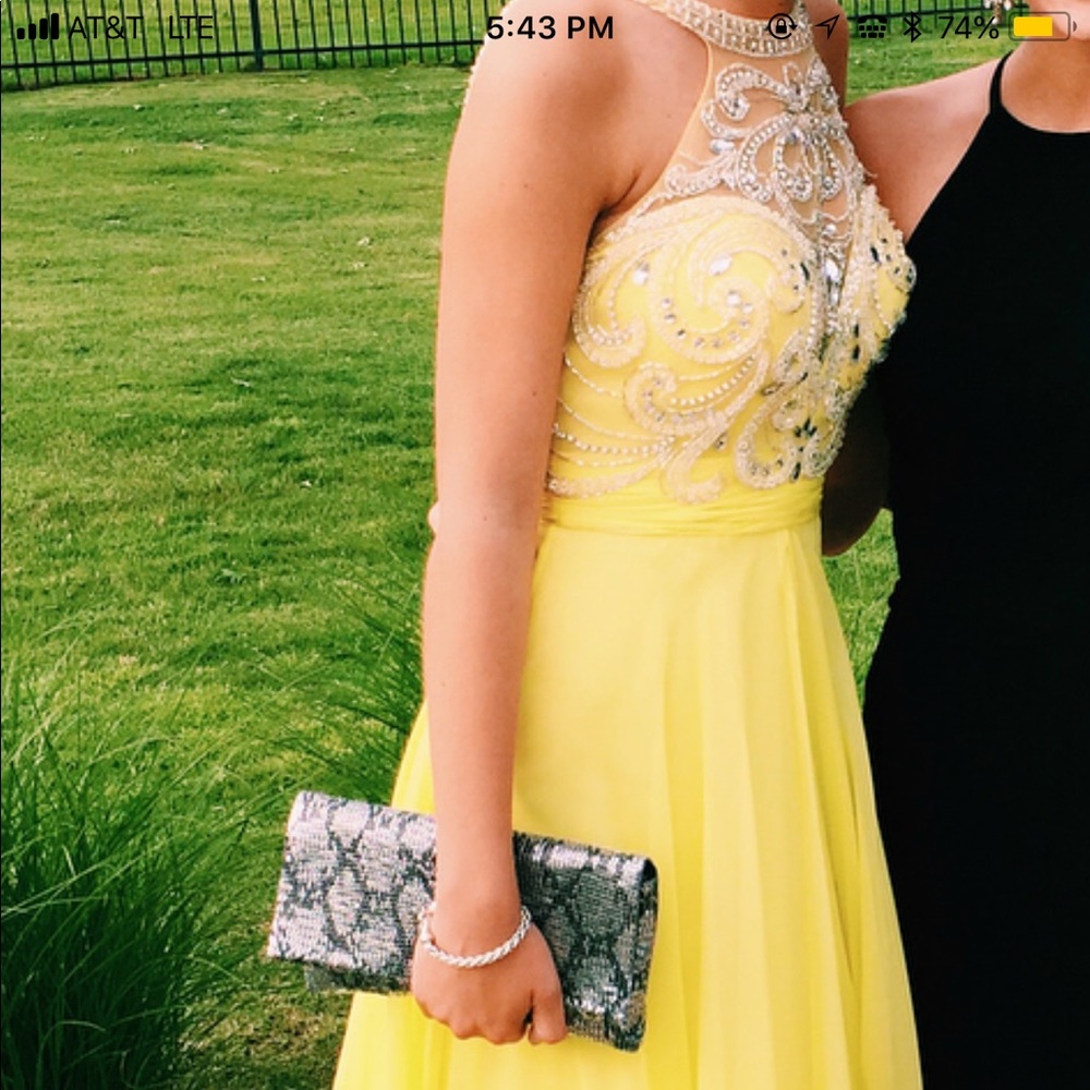 Yellow prom dress